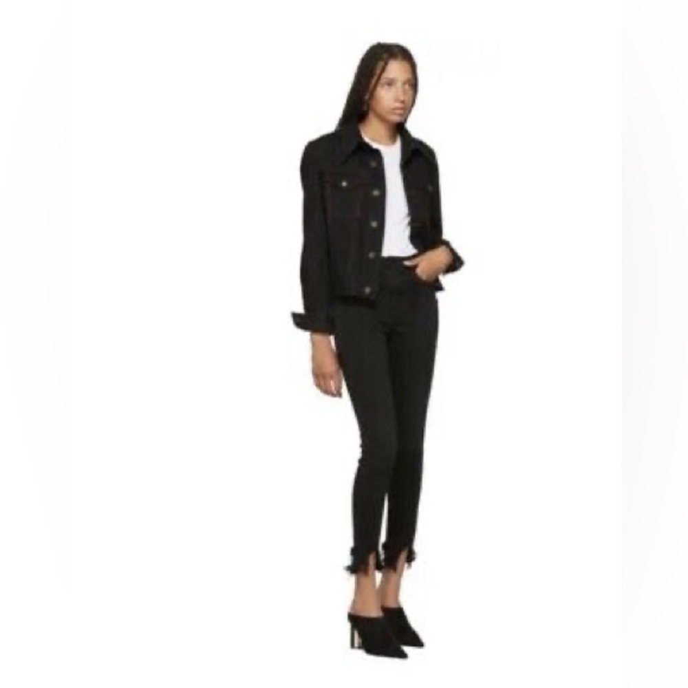 Frame Ali High Rise Skinny Frayed Jeans - Picture 2 of 6